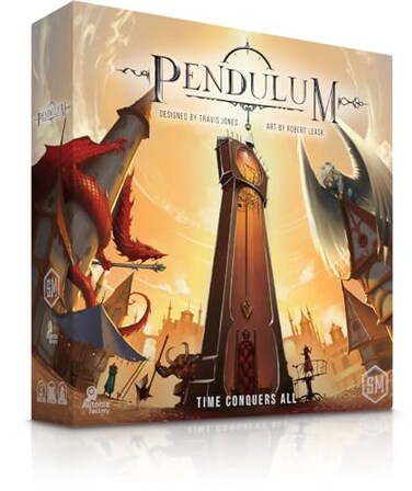Stonemaier Games Pendulum by Travis P Jones A Worker Placement TimeOptimization Strategy Board Game Time is The Most Precious Resource as You Attempt to Rule Dunya 15 Players 90 Mins