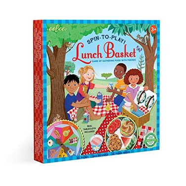 eeBoo Lunch Basket Spinner Game Educational Games and Activities That Cultivate Conversation Socialization and SkillBuilding Perfect for Ages 3 and up