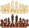 ClearZip Set of Wooden Chess Pieces 55 cm King 32 Pieces Only Board Not Included Size Medium
