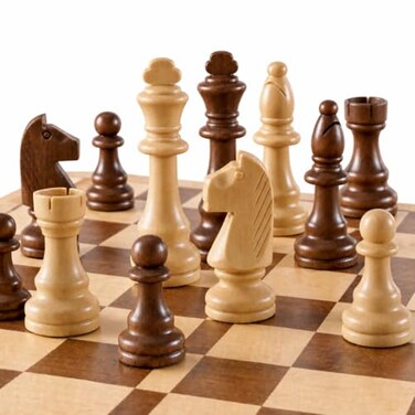 LuckyWish Large Wood Chess Pieces43 Inch KingChess Pieces Only No Board 43 Inch King