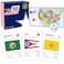 The World The 50 States Game US Geography Board Game Educational Game for Kids Adults Fun Learning for Teenage Boys Girls