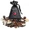 CZYY Metal Game Coins Set 60 Fantasy Currency Tokens with Leather Pouch