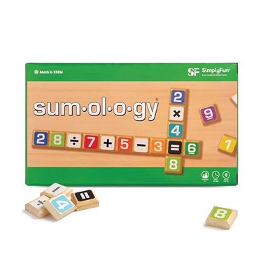 SimplyFun Sumology Math Game One of The Most Fun Math Games for Kids Ages 812 Practice Addition Subtraction Multiplication and Division 2 or More Players or Play in Teams