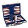 RERIVER Backgammon Set 2 Players Classic Backgammon Sets for Adults Board Game with PU Leather Case Portable and Travel Backgammon Set Navy 11inch