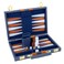 RERIVER Backgammon Set 2 Players Classic Backgammon Sets for Adults Board Game with PU Leather Case Portable and Travel Backgammon Set Navy 11inch
