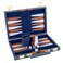 RERIVER Backgammon Set 2 Players Classic Backgammon Sets for Adults Board Game with PU Leather Case Portable and Travel Backgammon Set Navy 11inch