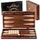 Syrace Handcrafted Wooden Backgammon Set 16 Large Size Classic TwoPlayer Strategy Board Premium Travel Game Board for Adults Teenagers