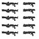 MOOXI MOC Space Wars DC15 Clone Trooper Blaster Weapons Pack AccessoriesDesigned for Minifigs Hands
