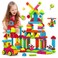 Contixo 144 pcs Bristle Shape 3D STEM Building Toys Construction Learning Stacking Educational Block Creativity Beyond Imagination Inspirational Safe Durable Recreational Toy for Kids Ages 38