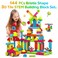 Contixo 144 pcs Bristle Shape 3D STEM Building Toys Construction Learning Stacking Educational Block Creativity Beyond Imagination Inspirational Safe Durable Recreational Toy for Kids Ages 38