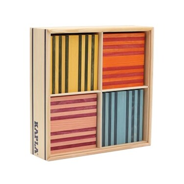 KAPLA 100 Octocolor Case Wooden Construction Set 100 Colored Building Planks