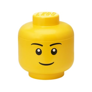 Room Copenhagen Lego Storage Head Small Boy Stackable Storage Container Buildable Organizational Bins for Kids Toys and Accessories