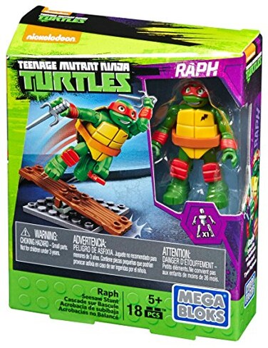 Mega Brands Mega Bloks Teenange Mutant Ninja Turtles Raph Seesaw Stunt Building Playset