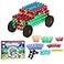 POPULAR PLAYTHINGS Playstix Building Sticks Kit for Kids Construction Stem Building Toy Gift for Boys Girls Translucent 105 Piece