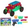 POPULAR PLAYTHINGS Playstix Building Sticks Kit for Kids Construction Stem Building Toy Gift for Boys Girls Translucent 105 Piece