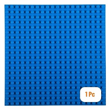 Strictly Briks Big Blocks Baseplate Creative Building Blocks Play Compatible with Lego Brick Pieces Blue 1375 x 1625 in