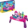 Mega Bloks MEGA BLOKS First Builders Toddler Blocks Toy Build n Learn Portable Activity Table with 30 Pieces and BuiltIn Storage Pink Kids Ages 1 Years