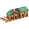 Wondertoys 170 Pieces Wood Logs Set Ages 3 Classic Building Log Toys for Boy Creative Construction Engineering Educational Gifts