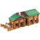 Wondertoys 170 Pieces Wood Logs Set Ages 3 Classic Building Log Toys for Boy Creative Construction Engineering Educational Gifts