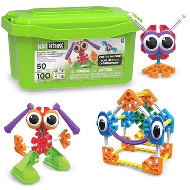 K'NEX KID KNEX Budding Builders Set 100 Pieces Preschool STEM Building Kid Construction Set Creative Play Ages 3