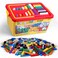 burgkidz Building Bricks 1020 Pieces Set 1000 Basic Building Blocks in 17 Fun Shapes Includes Wheels Door Window Bulk Block with Storage Box Handle and Base Plate Compatible Block Construction Toys