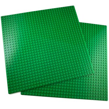 Apostrophe Games Building Blocks Base Plates Compatible with All Major Brands 2 Pack 10116 x 10116 Inches Baseplate for Building Bricks Durable and Sturdy Baseplates 2X Green