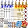 Nicolababe Weapon Pack for Minifigures Knight Weapons Set Accessories Kit Include Armor Helmet Cloaks Shield Barding Horses Compatible with All Major Brands Medieval Weapon