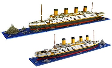 dOvOb Micro Mini Blocks Titanic Model Building Set with 2 Figure 1872 Piece Mini Bricks Toy Gift for Adults and Kids