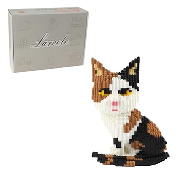 Larcele 4848 Pieces Calico Cat Micro Building Blocks Kit for Teens and Adults Animal Mini Building Toy Bricks Set for Home or Office Decor KLJM02 Model 2842
