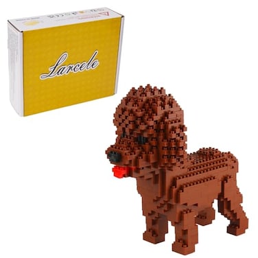 Larcele Micro Dog Building Blocks Set Mini Pet Building Toy Bricks950 Pieces KLJM02 Poodle
