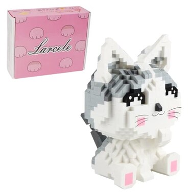 Larcele Cat Micro Building Blocks Pet Mini Building Toy Bricks 867 Pieces KLJM02 Model 2285