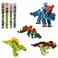 PLUS PLUS Dinosaur Playset Bundle 280 Mini Interlocking Building Block Pieces Animals Figures 3D Puzzle Fun Stem Toys for Kids