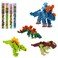 PLUS PLUS Dinosaur Playset Bundle 280 Mini Interlocking Building Block Pieces Animals Figures 3D Puzzle Fun Stem Toys for Kids