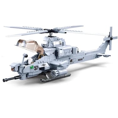 General Jim's General Jims AH1Z Viper Attack Helicopter Building Set 482 Pieces Highly Detailed Military Aircraft Model with Dual Cockpit and Rotating Cannon