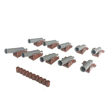 Enlighten Pirate Shooting Cannons with Base Cannonballs Cannon Brown Base