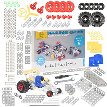 MALUVRIAN Erector Set STEM Educational Kit Construction Set for Boys Girls Metal Erector Set Building Kit for Boys Age 812 236Piece Engineering Toy