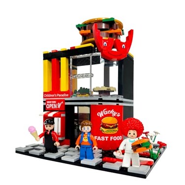 General Jim's General Jims Wacky Burger Modular Fast Food Burger Joint Restaurant Building Blocks Bricks Set