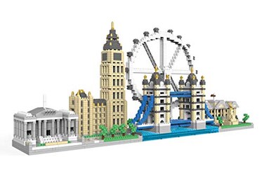 dOvOb Architecture London Skyline Collection Micro Mini Blocks Set Model Kit and Gift for Kids and Adults 3076 Pieces