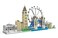 dOvOb Architecture London Skyline Collection Micro Mini Blocks Set Model Kit and Gift for Kids and Adults 3076 Pieces