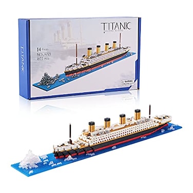LUKHANG World Famous Titanic Micro Building Block Set Cruise Ship Micro Bricks Model Kit for Adults Ages of 14 1872 PCS Great Gift