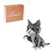Larcele Cat Mini Building Blocks Animal Set DIY Micro 3D Building Toy Bricks1300 Pieces KLJM05Grey and White Cat