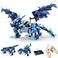 OASO Dragon Building Kit with Remote Control STEM Gifts for Boys Kids Ages 812 Coding Buildable Technic Toys for Birthday Buildable 3in1 Models with 590 Pieces