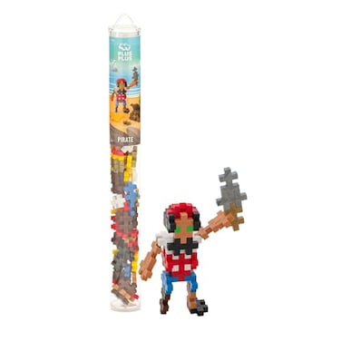 PLUS PLUS Pirate 3D Figure Building Block Set Tube Mini Interlocking Puzzle Pieces Fun Stem Toys for Kids