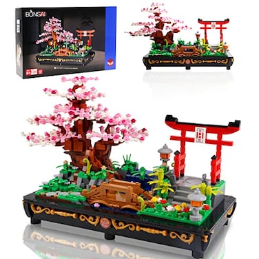 B&LHCX Cherry Blossom Meaningful Bonsai Tree Building SetsJapanese Style Sakura Tree Mini Building Blocks1286 PCSEnjoy Your Own Beautiful Display Show Present for Kids and Adults