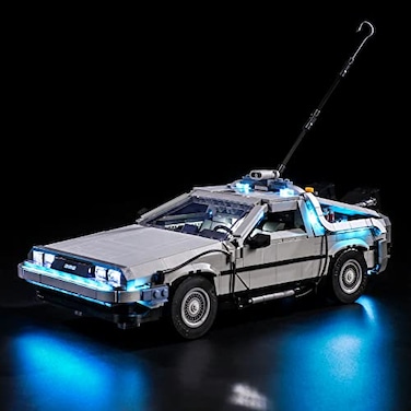 GEAMENT LED Light Kit Compatible with Lego Back to The Future Time Machine Lighting Set for Creator 10300 Building Model Model Set Not Included
