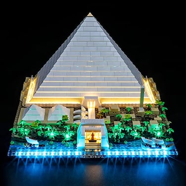 YEABRICKS LED Light Kit for Lego Architecture Great Pyramid of Giza Building Blocks Model LED Light Set Compatible with 21058Lego Set NOT Included
