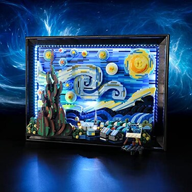 Vaodest LED Light for Lego 21333 Vincent Gogh The StarryNight SetDesign and Configuration Compatible with Model 21333LED Light Only Not Building Block Kit