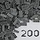 HUIZDQ 200 Piece Classic Small Building Bricks 2x4 Bulk Bricks STEM Creative Building Toys Dark GreySmall Bricks 125x062x047 in