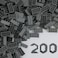 HUIZDQ 200 Piece Classic Small Building Bricks 2x4 Bulk Bricks STEM Creative Building Toys Dark GreySmall Bricks 125x062x047 in