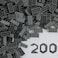 HUIZDQ 200 Piece Classic Small Building Bricks 2x4 Bulk Bricks STEM Creative Building Toys Dark GreySmall Bricks 125x062x047 in
